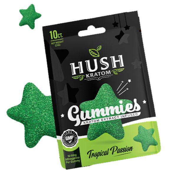 Hush Kratom Extract Infused Gummies Earth Grown Wellness