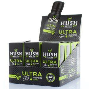 Hush Ultra Lime Kratom Extract Shot (10ml) - non-alcohol Based Lemon Lime Flavored