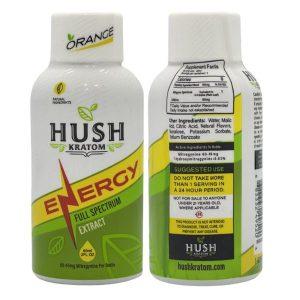 Hush Kratom Energy Shot - 65mg Kratom Extract + 80mg Caffeine 4-5g of leaf powder equivalent (2)