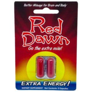 Front image of 2ct Red dawn extra mile extra energy diestary supplement capsules