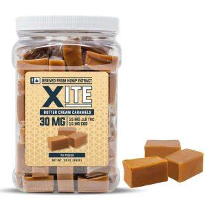 XITE Delta 9 THC + CBD Infused Butter Cream Caramels - Made by Patsy's Candy