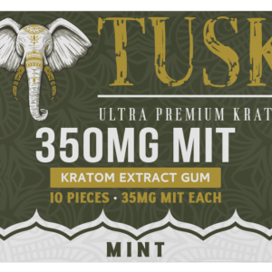 Tusk Ultra Premium Kratom Exract Chewing Gum 25mg Mitragynine Per Piece 10ct Pack
