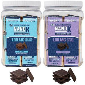 Nano K Kratom Extract Mini Chocolate Bars 100mg Kratom Extract Per Piece
