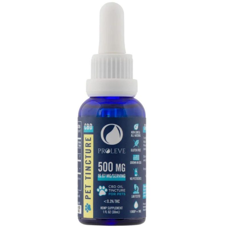 Proleve Broad Spectrum CBD Pet Tincture - 500mg per 30ml bottle