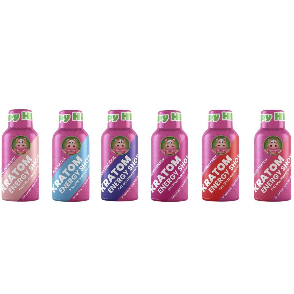 Happy Hippo Kratom Extract Energy Shots Earth Grown Wellness