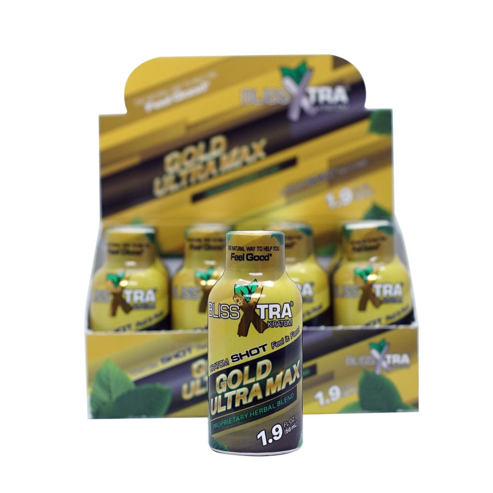 Bliss Xtra Gold Ultra Max Kratom Shot Earth Grown Wellness
