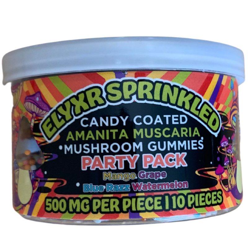 Elyxr Sprinkled Candy-Coated Muscaria Mushroom Gummies Party Pack - 500mg per Gummy