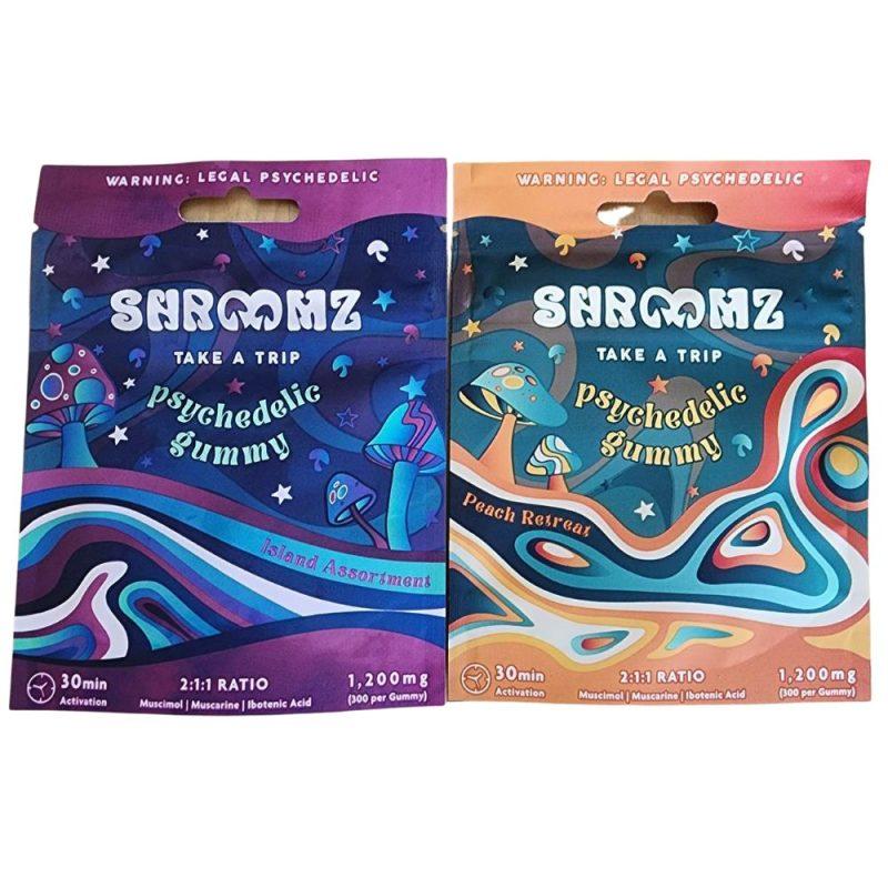 Shroomz Take a Trip Psychedelic Gummies with Muscarine, Muscimol, and Ibotenic Acid - 300mg per gummy 1200mg per bag