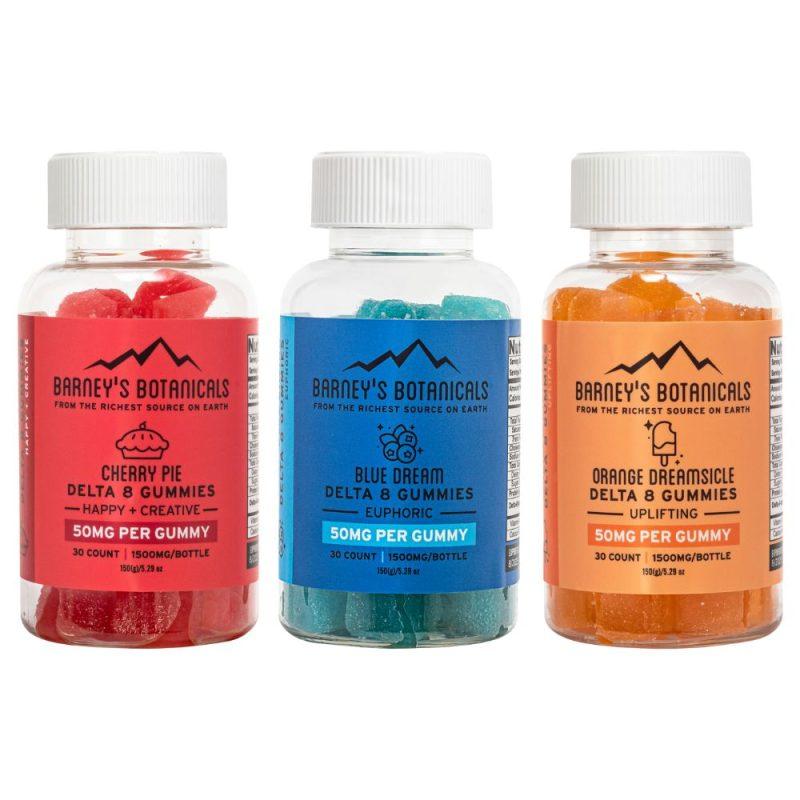 Barney's Botanicals Delta 8 THC Infused Gummies with Terpenes - 50mg Per Gummy