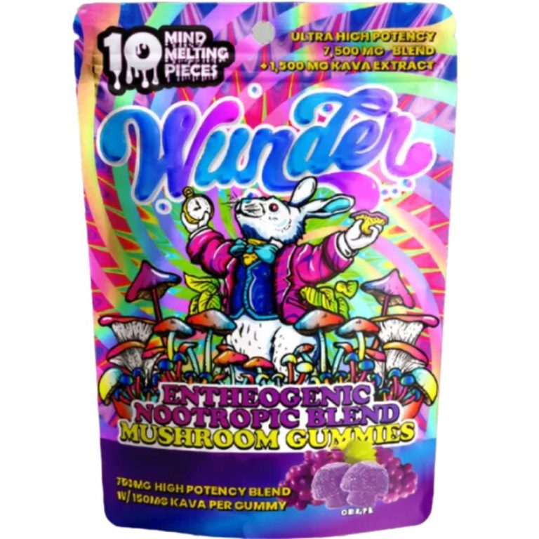 Wunder Entheogenic Nootropic Kava Blend Mushroom Gummies Earth Grown