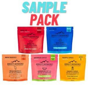 Barney's Botanicals 25mg Delta THC Infused Vegan Gummies With Terpenes Sampler Pack - 5 bags total