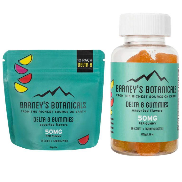 Barney’s Botanicals 50mg Delta 8 THC Gummies Earth Grown Wellness