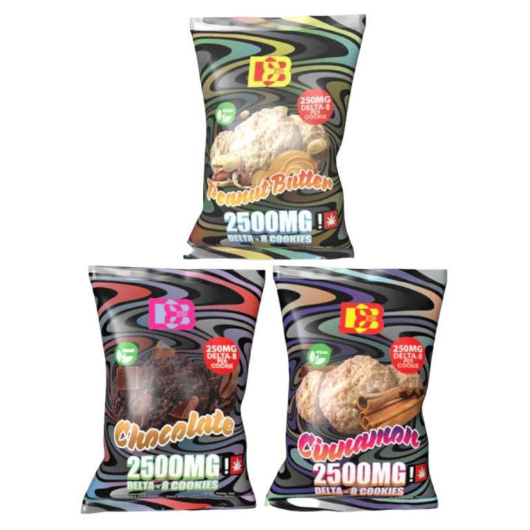 D8Hi Max Strength Delta 8 THC Cookies 2500mg Earth Grown Wellness