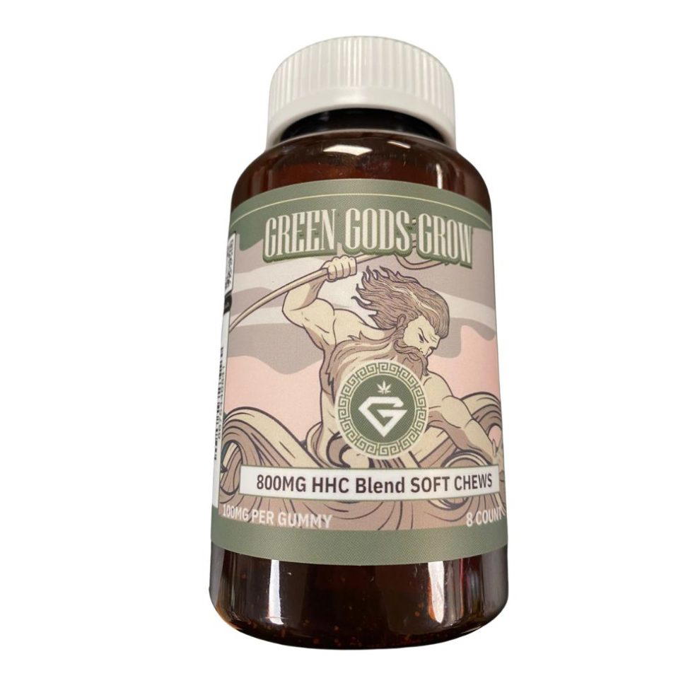 Green Gods Grow HHC + HHCP Gummy Cubes 800mg Earth Grown Wellness